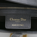 Christian Dior Grained Calfskin Saddle Bag Black