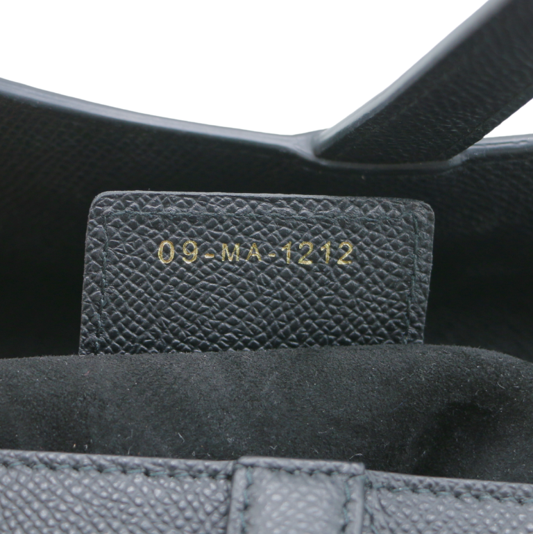 Christian Dior Grained Calfskin Saddle Bag Black