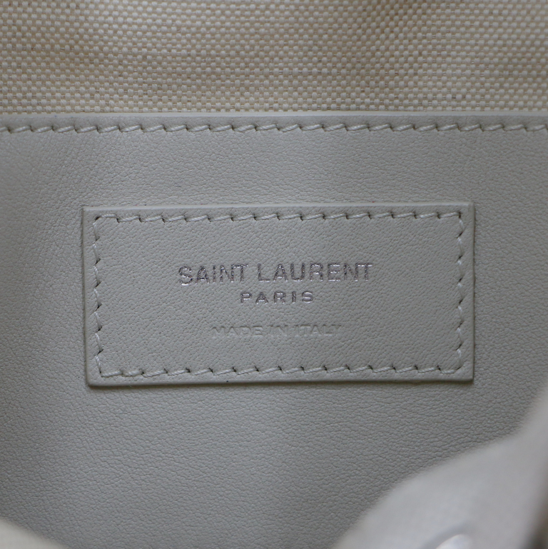 Saint Laurent Canvas Rive Gauche Mini Bucket Bag