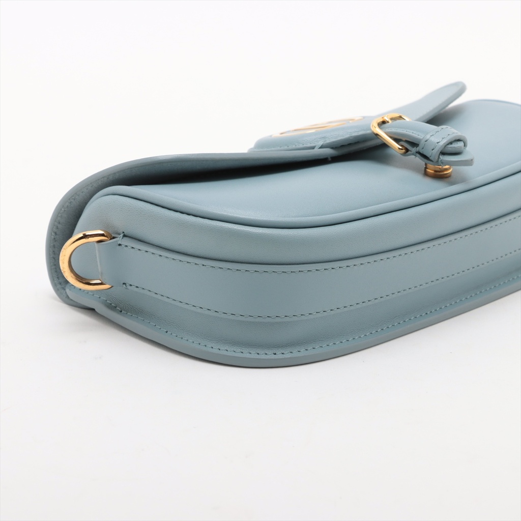 Christian Dior Bobby East West Leather Shoulder Bag Blue