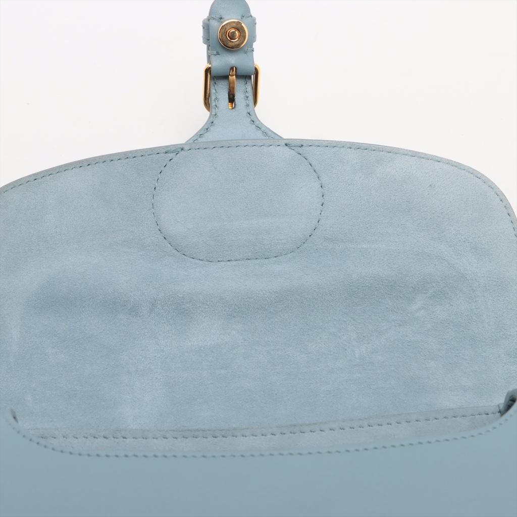 Christian Dior Bobby East West Leather Shoulder Bag Blue