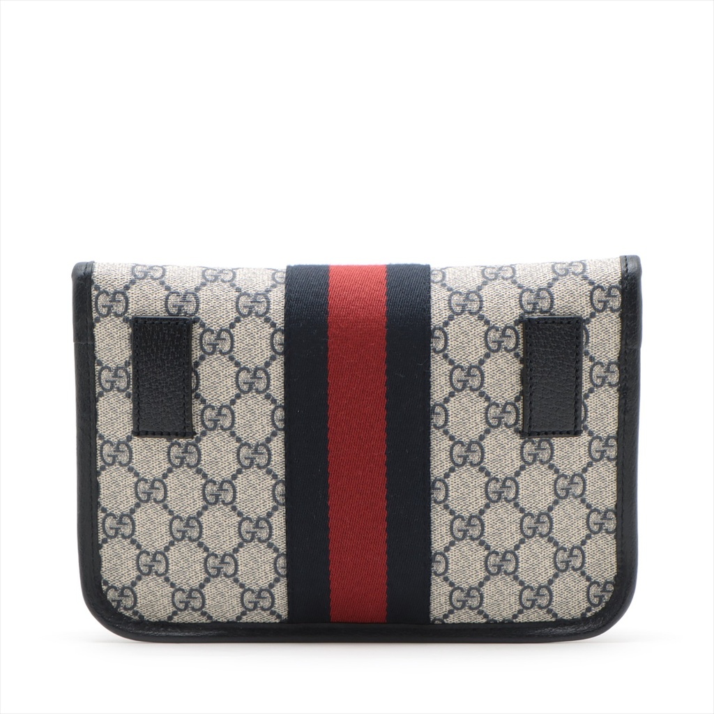 Gucci GG Supreme Waist Bag Navy Blue 674081