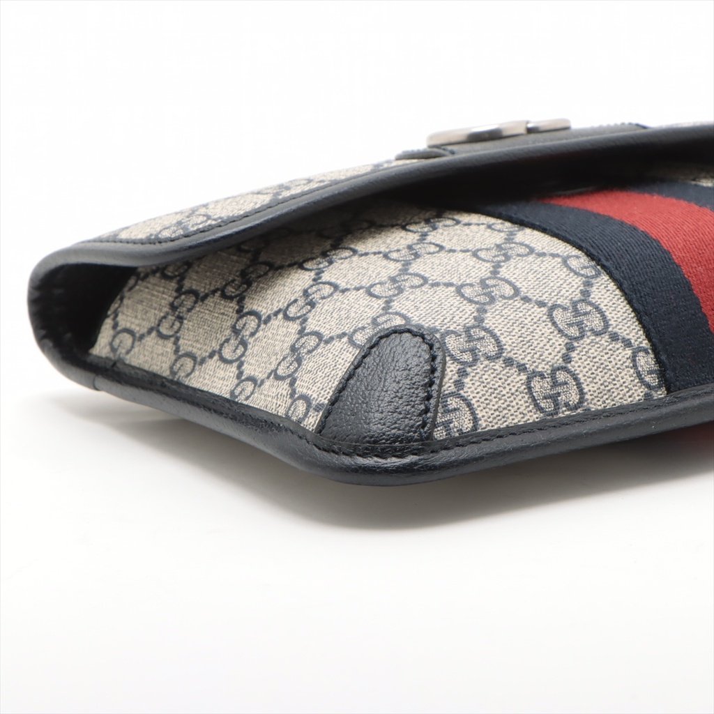 Gucci GG Supreme Waist Bag Navy Blue 674081