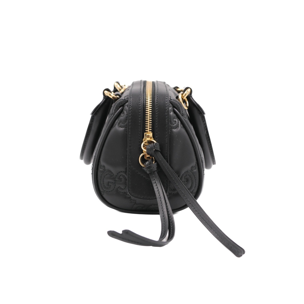 Gucci GG Matelasse Mini Bag In Black Leather 702251