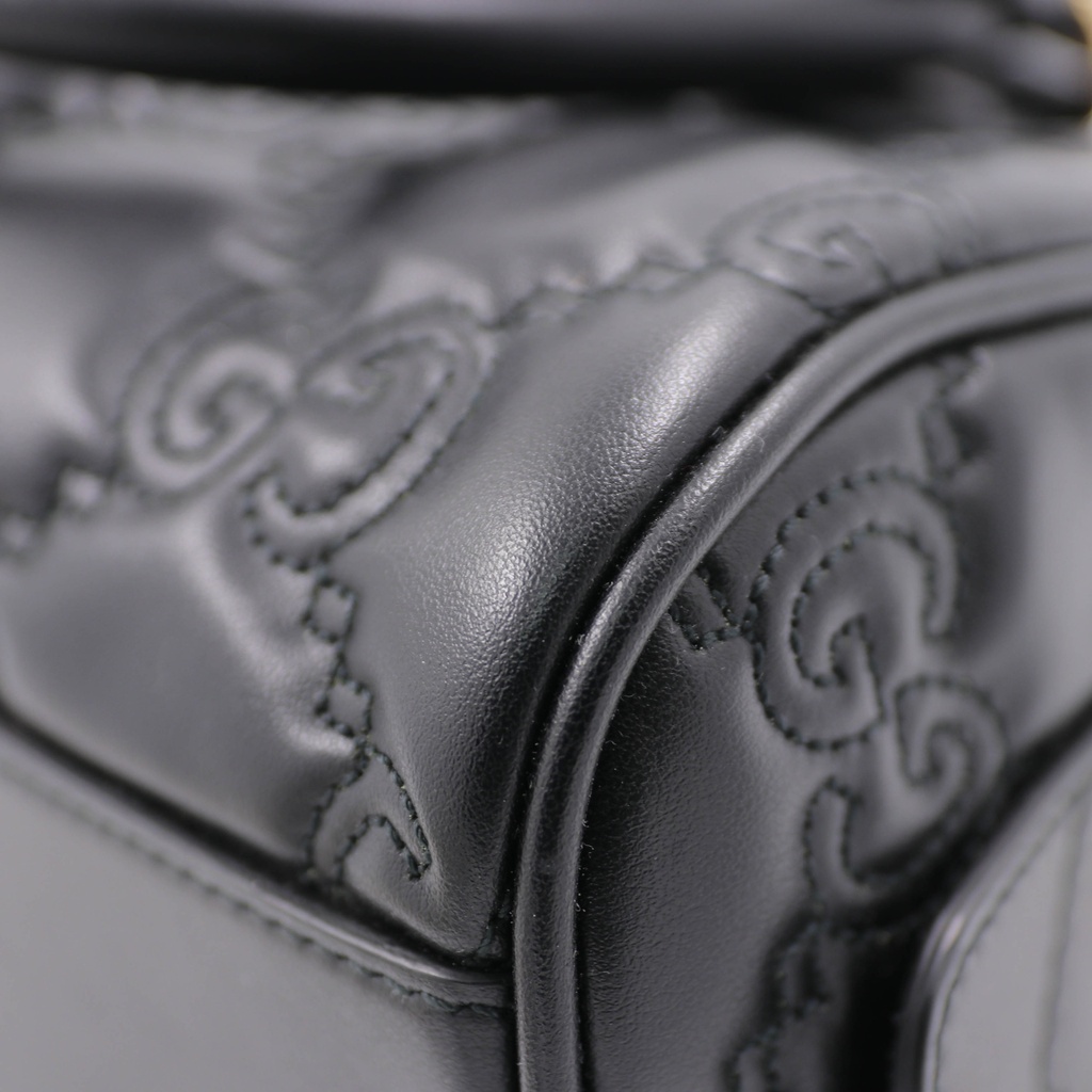 Gucci GG Matelasse Mini Bag In Black Leather 702251