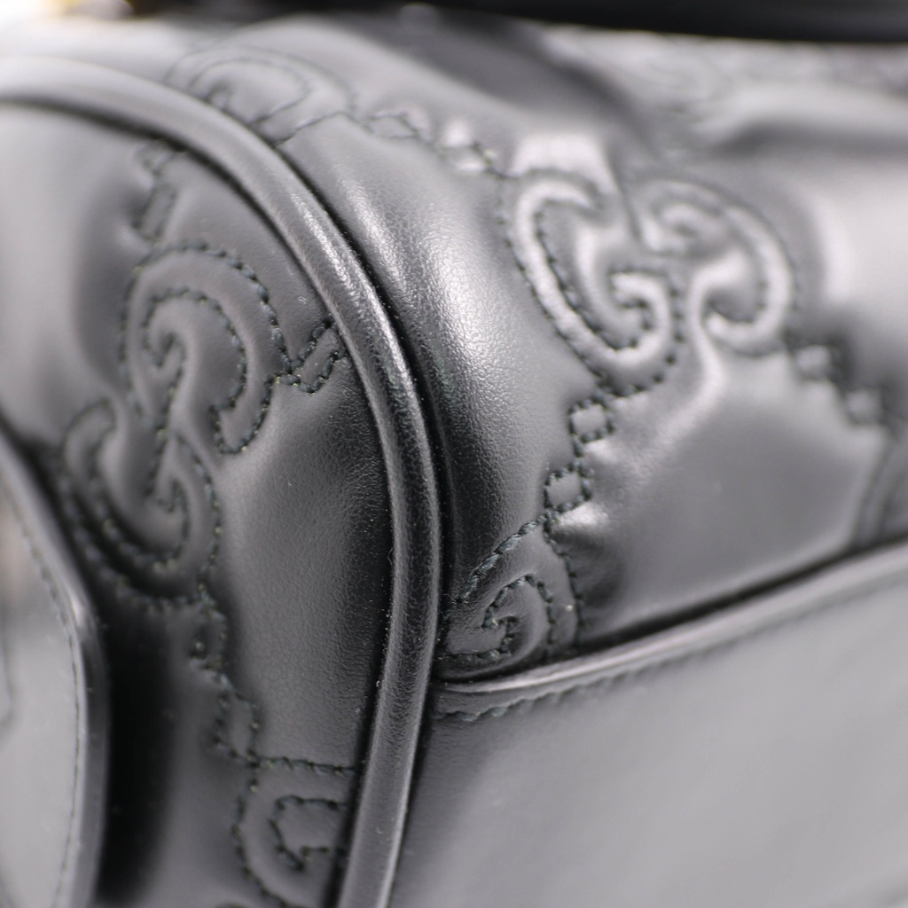 Gucci GG Matelasse Mini Bag In Black Leather 702251