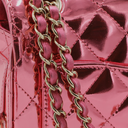 Chanel Mirror Calfskin Metallic Lambskin Hollywood Boulevard Mini Flap Pink