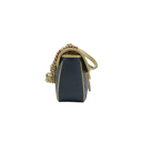 Gucci GG Marmont Small Shoulder Bag Matelassé Blue and Red 443497