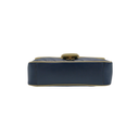 Gucci GG Marmont Small Shoulder Bag Matelassé Blue and Red 443497