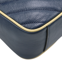 Gucci GG Marmont Small Shoulder Bag Matelassé Blue and Red 443497