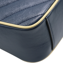 Gucci GG Marmont Small Shoulder Bag Matelassé Blue and Red 443497