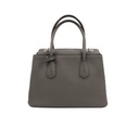 Prada Saffiano Cuir Small Double Bag Ardesia Black
