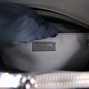 Prada Saffiano Cuir Small Double Bag Ardesia Black