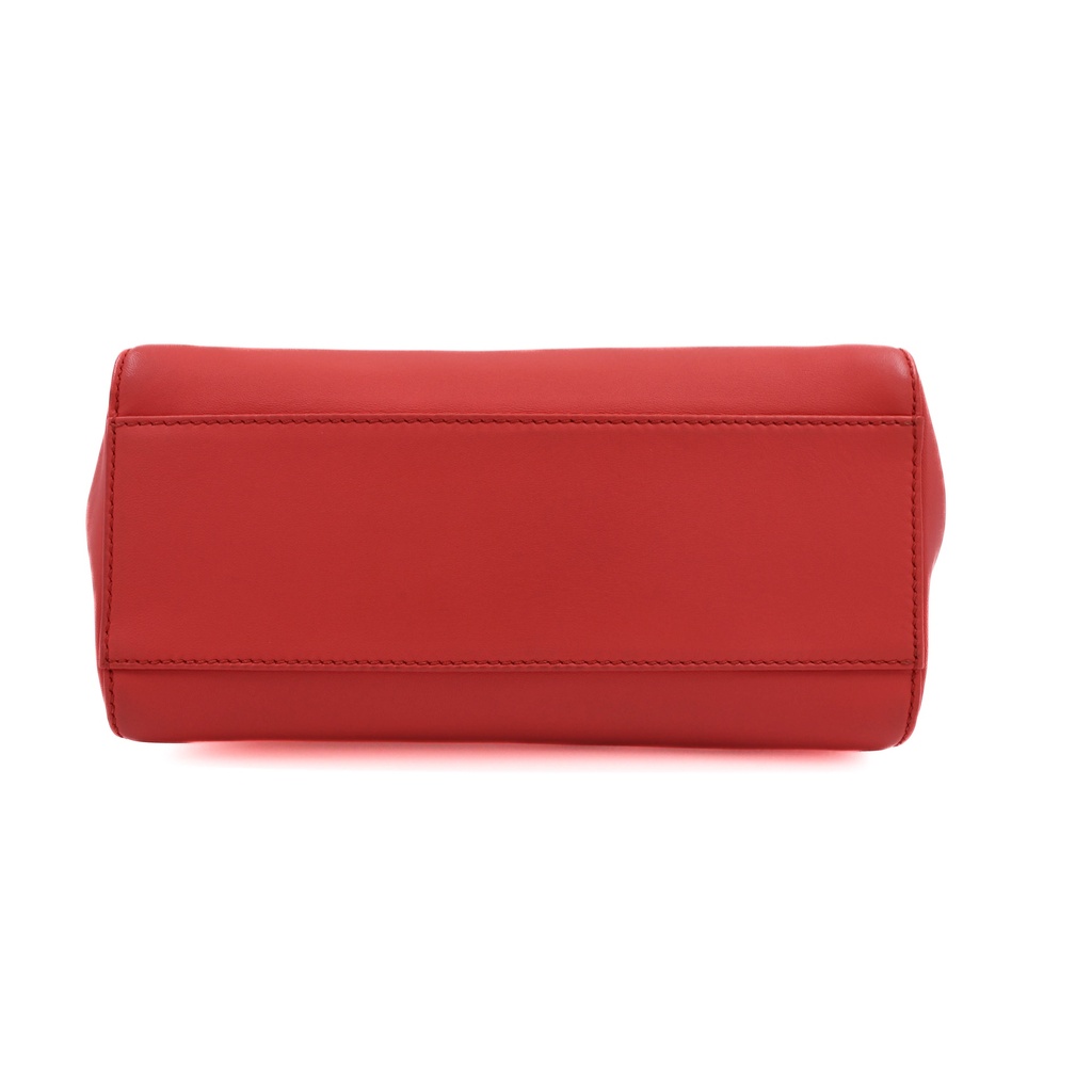 Fendi Nappa Stacked Bar Mini Peekaboo Iconic Satchel Lampone