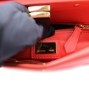 Fendi Nappa Stacked Bar Mini Peekaboo Iconic Satchel Lampone