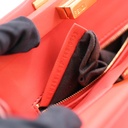 Fendi Nappa Stacked Bar Mini Peekaboo Iconic Satchel Lampone