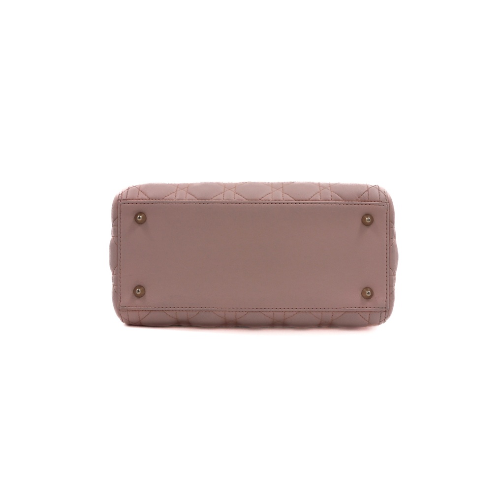 Christian Dior Lambskin Cannage Medium Lady Dior Lotus