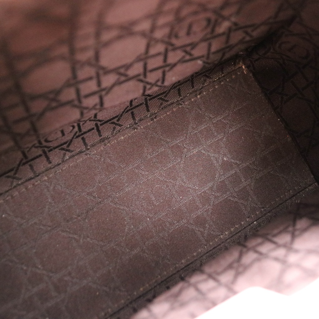 Christian Dior Lambskin Cannage Medium Lady Dior Lotus