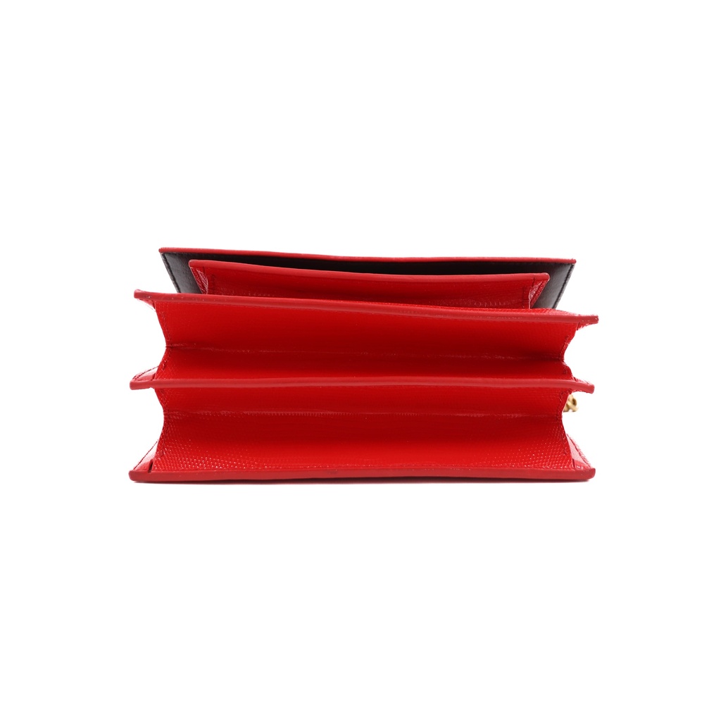 Balenciaga Vivid Red Reptile Embossed Patent Leather Bag