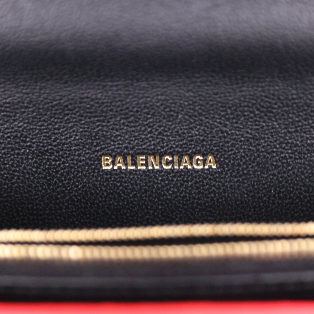 Balenciaga Vivid Red Reptile Embossed Patent Leather Bag