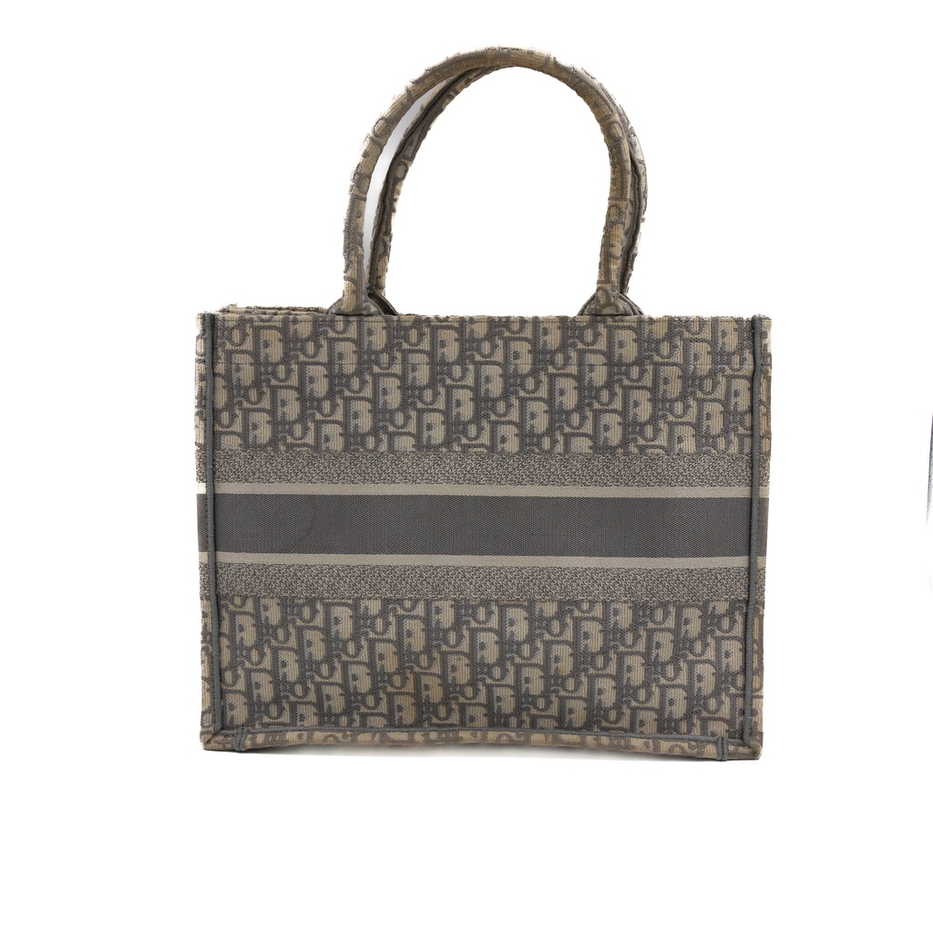 Christian Dior Oblique Medium Book Tote Grey