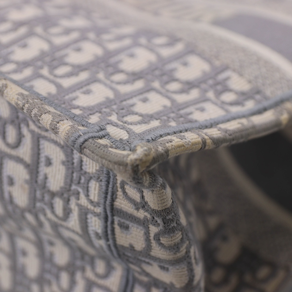 Christian Dior Oblique Medium Book Tote Grey