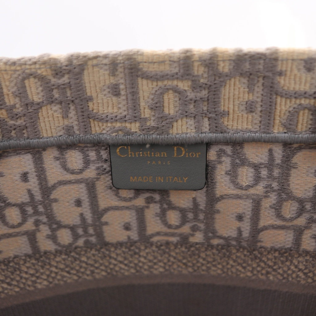 Christian Dior Oblique Medium Book Tote Grey