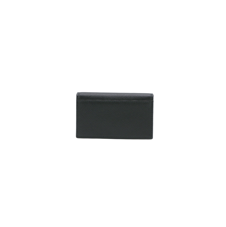 Prada Saffiano Leather Card Holder Black