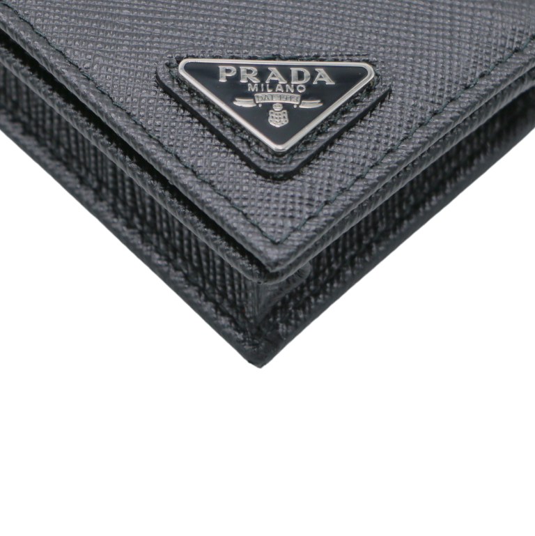 Prada Saffiano Leather Card Holder Black