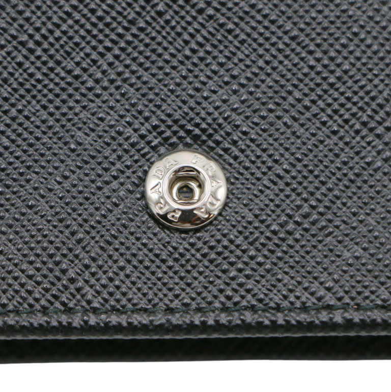 Prada Saffiano Leather Card Holder Black