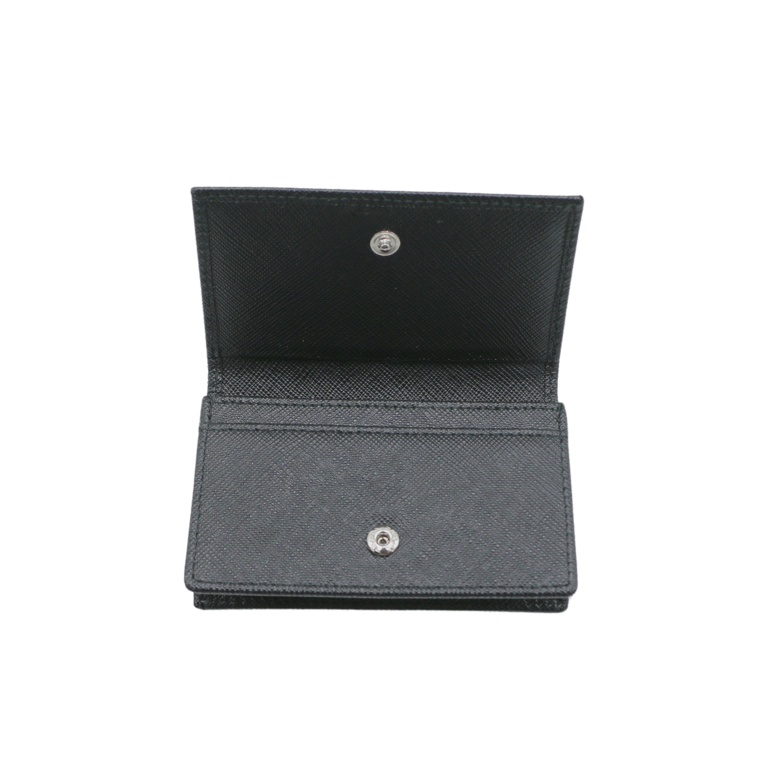 Prada Saffiano Leather Card Holder Black
