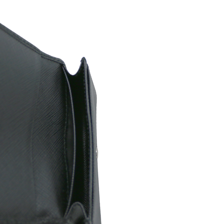 Prada Saffiano Leather Card Holder Black