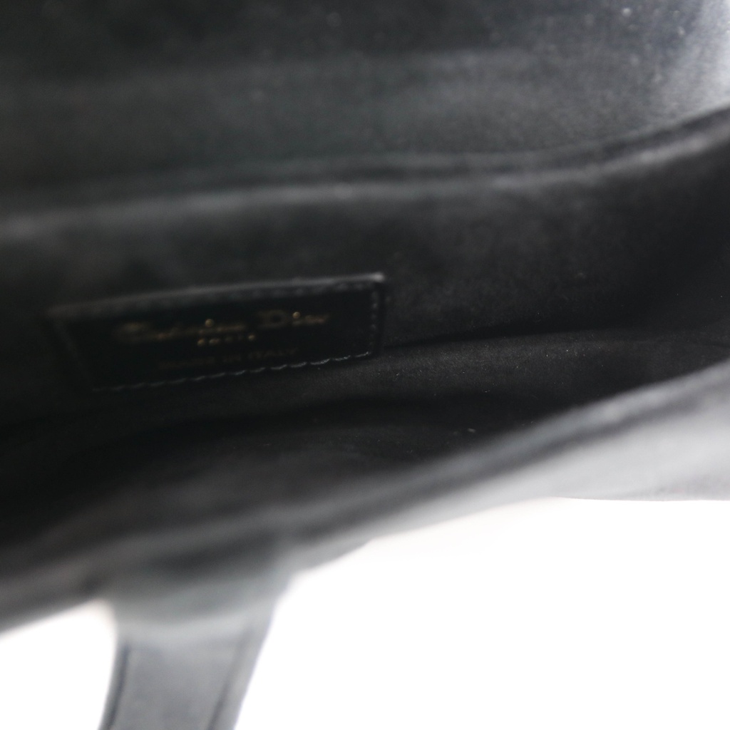 Christian Dior Velvet Saddle Mini Black Bag