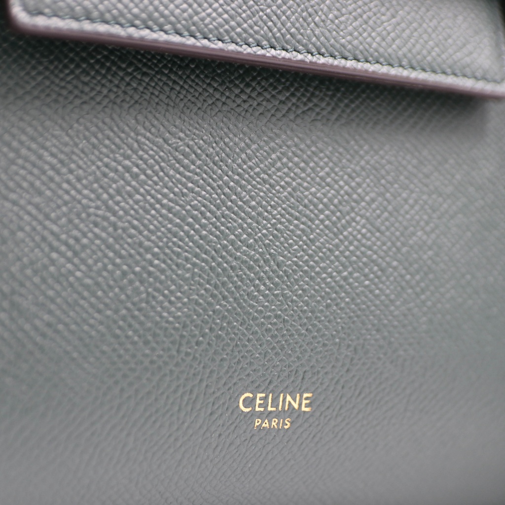 Celine Grained Calfskin Small Belt Bag Green