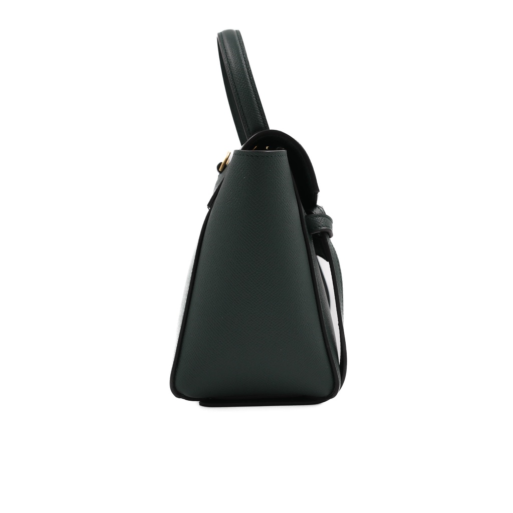 Celine Grained Calfskin Small Belt Bag Green