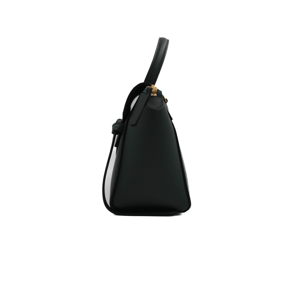 Celine Grained Calfskin Small Belt Bag Green