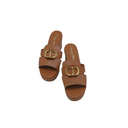 Christian Dior Calfskin 30 Montaigne Mid-Heel Sandals In Size 38