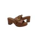 Christian Dior Calfskin 30 Montaigne Mid-Heel Sandals In Size 38
