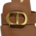 Christian Dior Calfskin 30 Montaigne Mid-Heel Sandals In Size 38