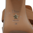 Christian Dior Calfskin 30 Montaigne Mid-Heel Sandals In Size 38