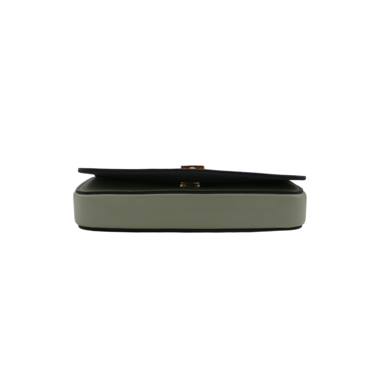 Fendi Fendigraphy Wallet On Chain Leather Green