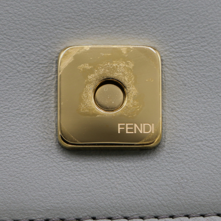 Fendi Fendigraphy Wallet On Chain Leather Green