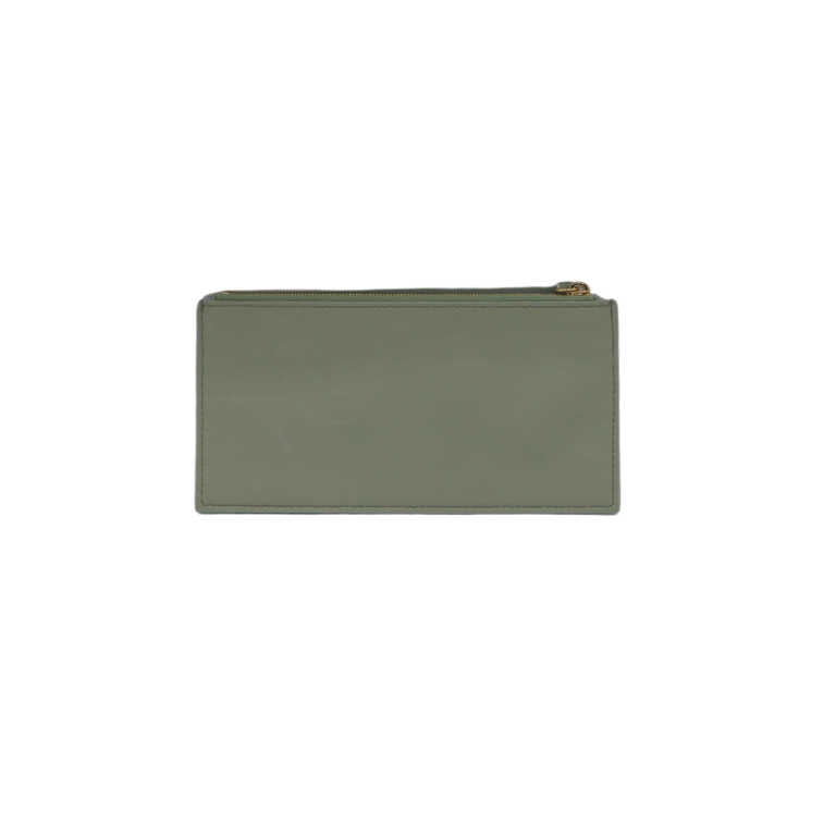 Fendi Fendigraphy Wallet On Chain Leather Green