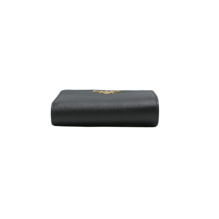 Prada Small Saffiano Leather Black Wallet 1ML018