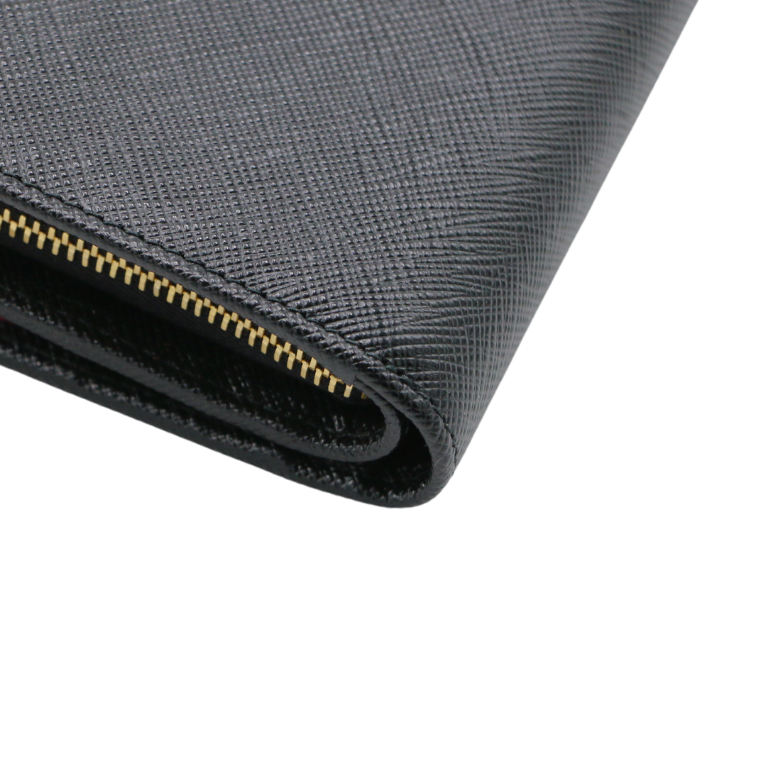Prada Small Saffiano Leather Black Wallet 1ML018