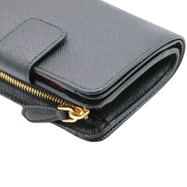 Prada Small Saffiano Leather Black Wallet 1ML018
