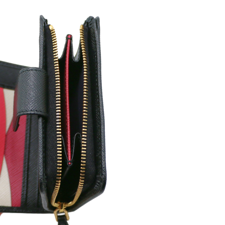Prada Small Saffiano Leather Black Wallet 1ML018