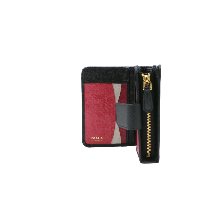 Prada Small Saffiano Leather Black Wallet 1ML018