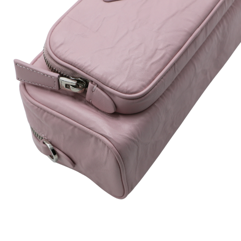 Prada Nappa Antique Leather Multi-Pocket Shoulder Bag in Pink