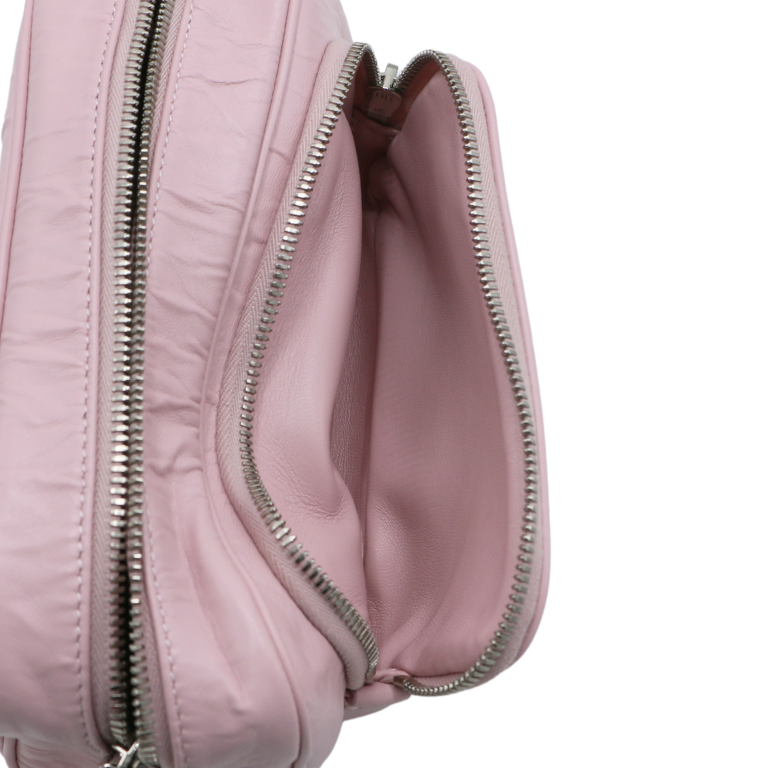 Prada Nappa Antique Leather Multi-Pocket Shoulder Bag in Pink